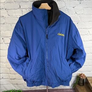 Cabela's Vintage Royal Blue Windbreaker with Fleece Lining.